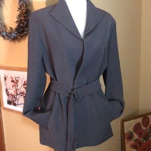 JONES NEW YORK size 16 Belted Micro-Square $189NEW